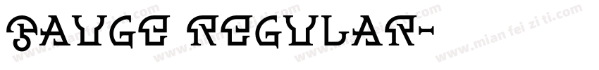Gauge Regular字体转换